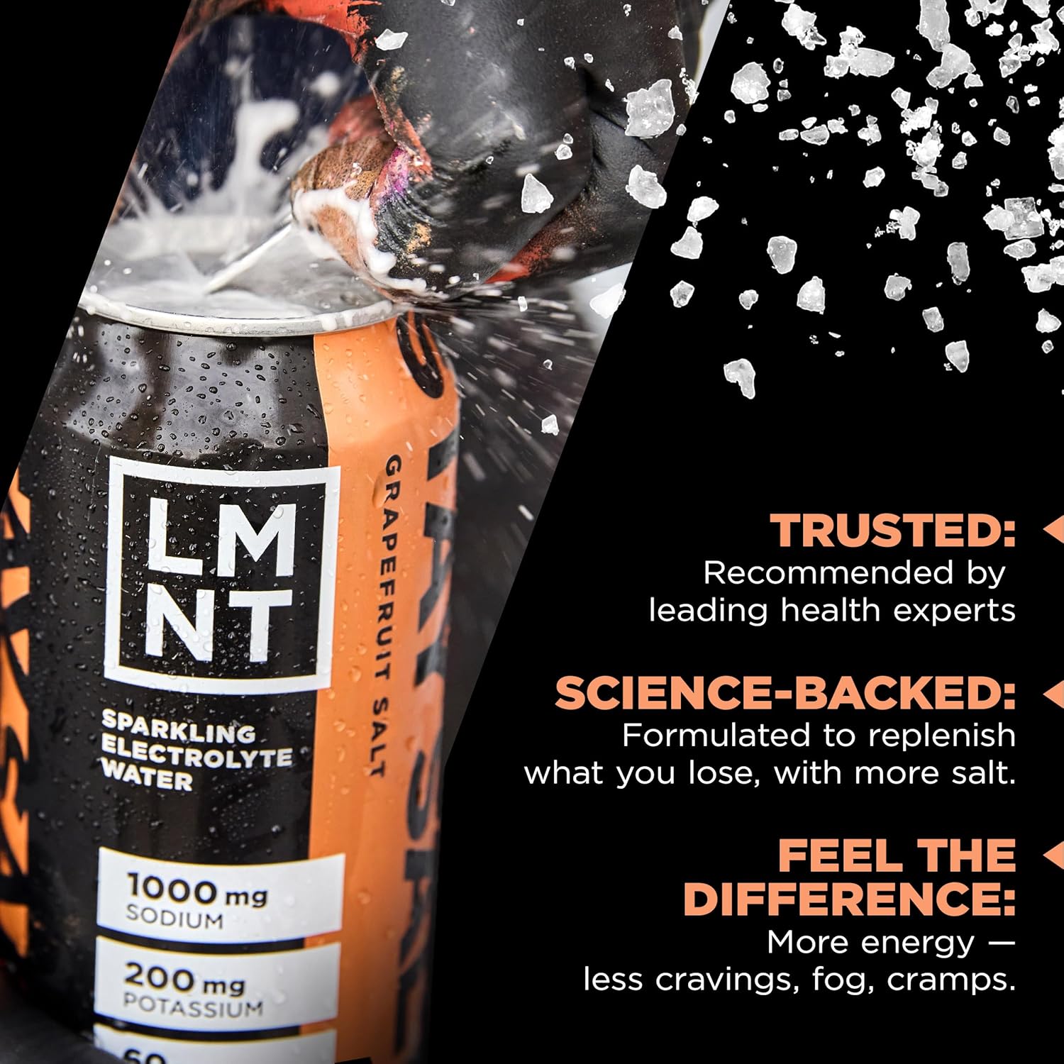 Drink LMNT Sparkling Electrolyte Drink - Grapefruit Salt | 12-Count
