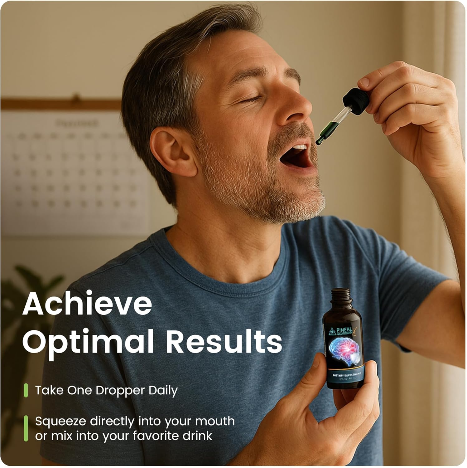 Pineal Guardian X - Rapid Pineal Gland Decalcification Drops for Cognitive Health Support - Brain Supplement to Keep Cognitive Function, Memory and Focus in Top Shape - 60ml
