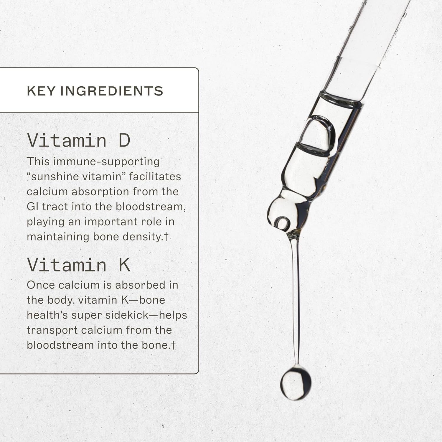 Amy Myers MD Vitamin D3 K2 Liquid Drops - 5 Drops Contain 5000 IU VIT D3, 50 MCG Vitamin K2 MK-7 - Support Immune System Function, Energy Level, Healthy Bones - Non-GMO, Tasteless, 1 OZ Liquid