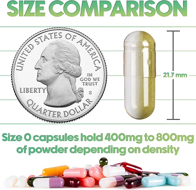 XPRS Nutra Size 0 Empty Capsules - 5000 Count Clear Empty Vegan Capsules - Vegetarian Pills - DIY Vegetable Capsule Filling - Veggie Pill Caps for Do-It-Yourself Supplements
