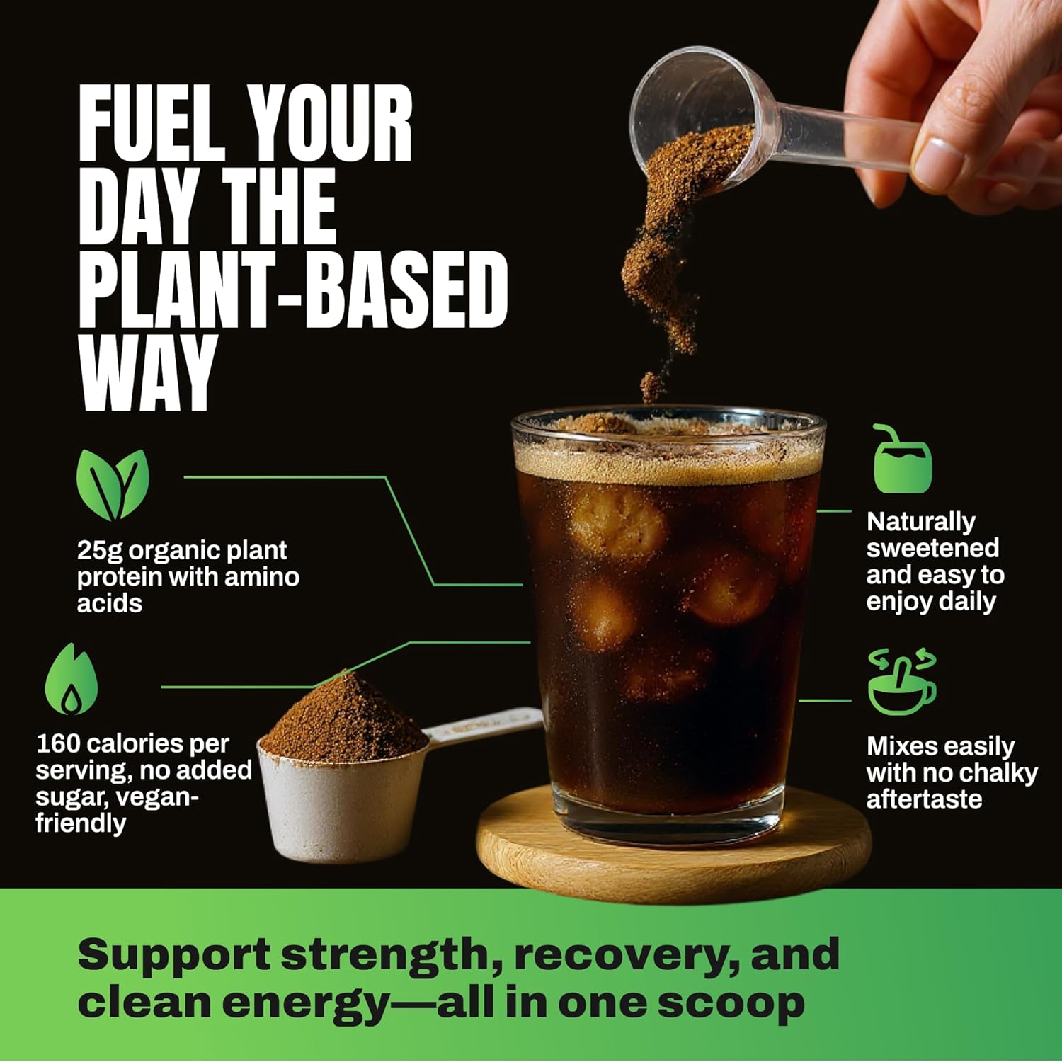 vedge Vegan Protein Powder - Plant Protein Powder with Pea, Pumpkin & Sunflower - USDA Organic, Amino Acids, Dairy Free, Gluten Free, Soy Free, Keto, Non GMO - Cold Brew Latte - 20 Servings