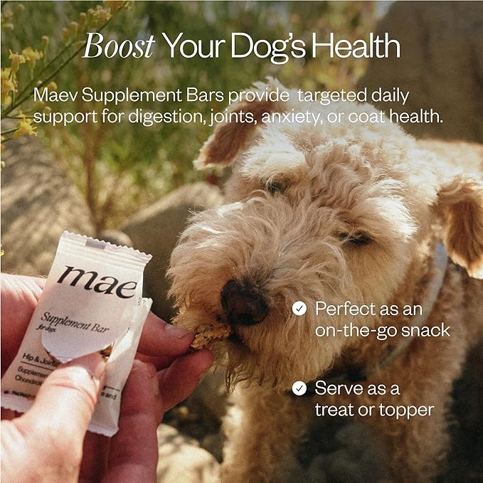 MAEV Human-Grade Anxiety & Calming Supplement Bars | Natural Support for Stress Relief & Calm Behavior, 30 Count