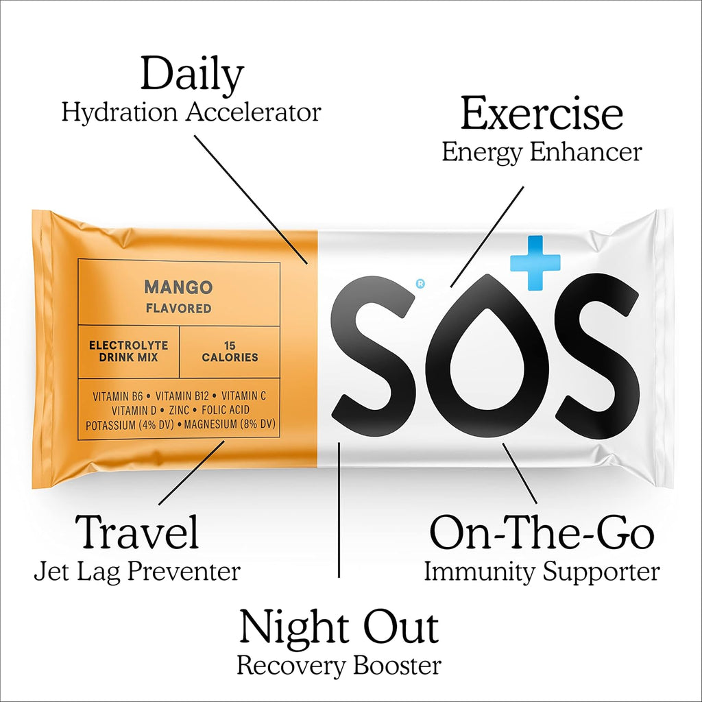 SOS Hydration (8 Servings (Pack of 1), Mango)
