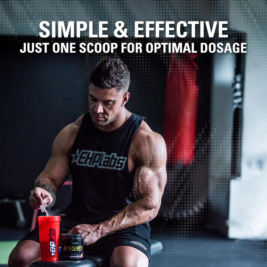 EHP Labs OxyShred Hardcore Super Dosed Pre Workout Powder - Preworkout Powder with L Glutamine & Acetyl L Carnitine, Energy Boost Drink - 275mg of Caffeine - Cali Cola, 40 Servings