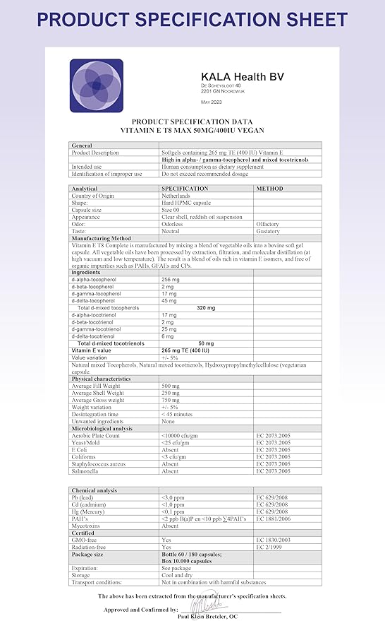 Vitamin E - All 8 Tocopherols + Tocotrienols 400 IU Vegan - Alpha Tocopherol/Tocotrienol + Beta Tocopherol/Tocotrienol + Gamma Tocopherol/Tocotrienol + Delta Tocopherol/Tocotrienol (60)