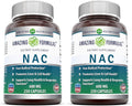 Amazing Formulas NAC 600 Mg | N-Acetyl Cysteine Supplement | Capsules | Non-GMO | Gluten Free | Made in USA (2 Pack, 250 Count)