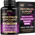 Menopause Supplements for Women - Dong Quai, Black Cohosh, Pre & Probiotics - Sweats & Hot Flashes Relief - Digestion, Sleep & Mood Support - 25-in-1 Perimenopause Complex - Made in USA - 60 Capsules
