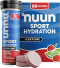 Nuun Sport Electrolyte Tablets with Caffeine from Green Tea Extract, Magnesium, Calcium, Potassium, Chloride & Sodium, Gluten Free & Vegan, Cherry Limeade, 8 Pack (80 Servings Total)