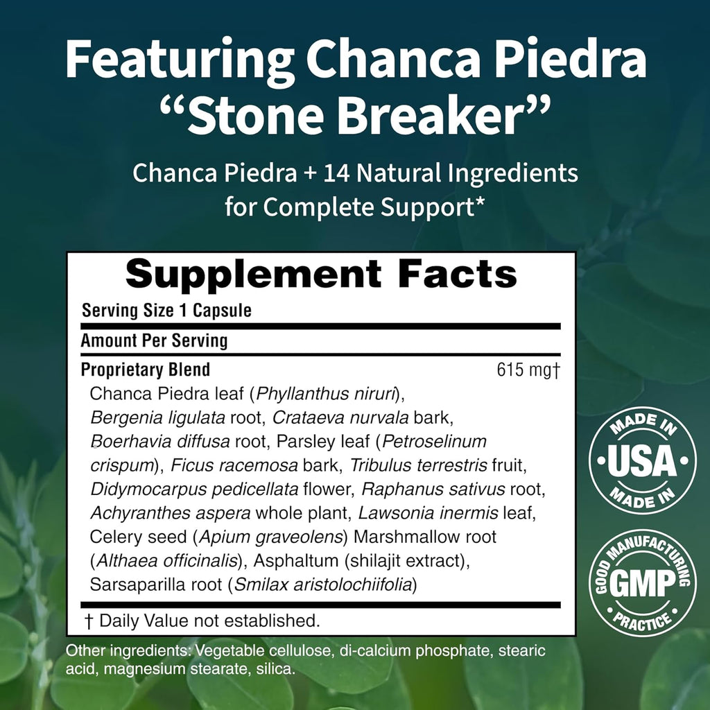 Kidney Cleanse - Premium Kidney Support Supplement with Chanca Piedra Stone Breaker - Supports Natural Cleansing & Urinary Tract Health - 60 Capsules (Pack of 3)