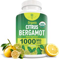Organic Citrus Bergamot Supplement - Only USDA, Cardiologist Formulated with 200+ Scientific Studies -1000mg - Patented Extract, Heart, Cholesterol, & Lipid - Italian Bergamot High Polyphenols 60caps