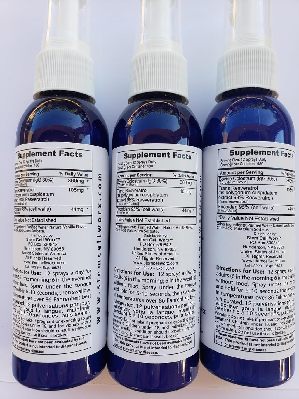 Stem Cell Supplement - 3 PK Deal - Stem Cell Worx Intraoral for 95% Absorption. Scientifically Proven to Activate Your Stem Cells. All Day Energy, Boost Immune System, Reduce Joint Pain.