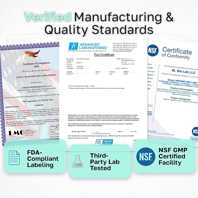 Lion’s Mane Supplement Capsules 1000mg – Organic Mushroom Complex with Alpha GPC – Daily Wellness & General Vitality Support – Vegan, Non-GMO, Gluten-Free – Melena de León Orgánico – 120 Capsules