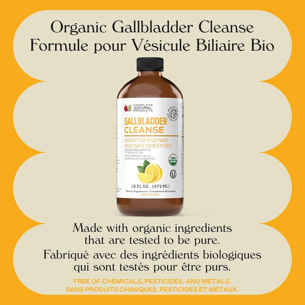 Complete Natural Gallbladder Complete - Liquid Supplement for Gallbladder Support, Liver Cleanse, and Digestive Health with Apple Cider Vinegar, Turmeric, Beet, Digestive Enzymes, Milk Thistle - 16oz