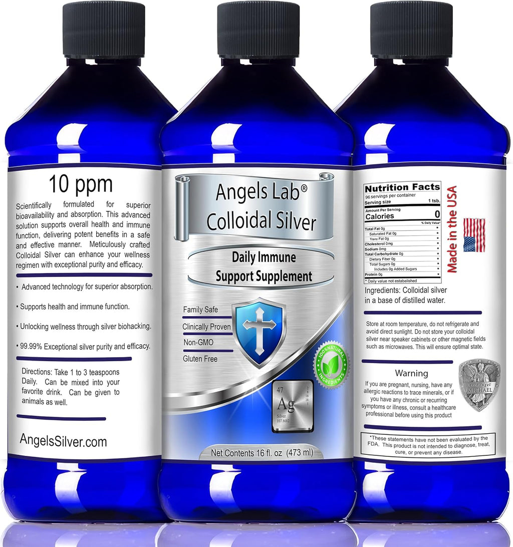Colloidal Silver Immune Support 10 PPM Nano Liquid 16oz