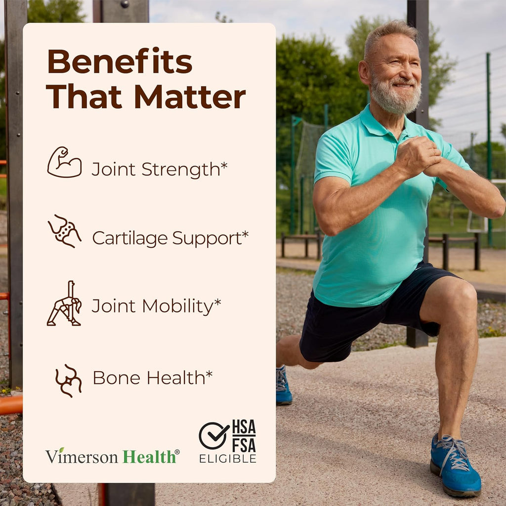 Glucosamine Chondroitin MSM and Turmeric Supplement - Joint Support Supplement for Women & Men with Boswellia & Glucosamine Sulfate 1500 mg. Used for Cartilage & Joint Health & Flexibility 90 Capsules
