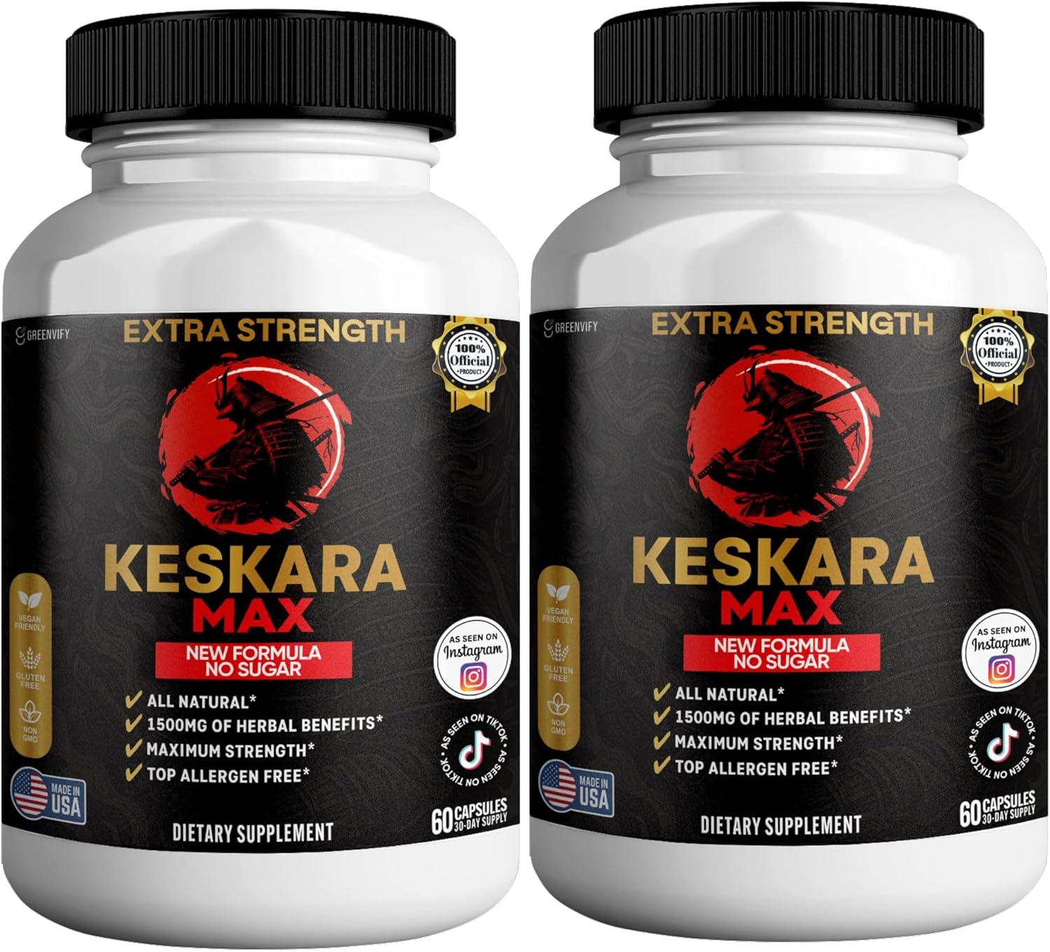 Keskara Max Extra Strength Maca Root Complex, 1500mg Herbal Supplement, 60 Capsules, Sugar-Free, Vegan, Gluten-Free (2)