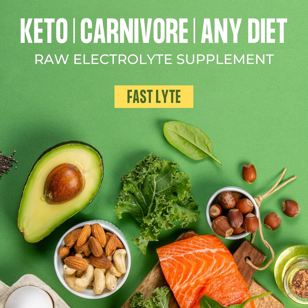 Fasting Electrolyte Supplement Powder | No Sugar Unflavored Raw Electrolytes | 100% RDA Magnesium and Potassium with Trace Minerals | Carnivore & Keto Friendly | Sugar Free Fasting Salts