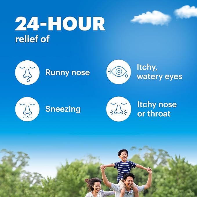Claritin Children's Allergy Medicine, 24-Hour Non-Drowsy Loratadine 5mg Chewable Tablet, Antihistamine for Kids Ages 2 Years and Older, Grape Flavored, 40 Tablets