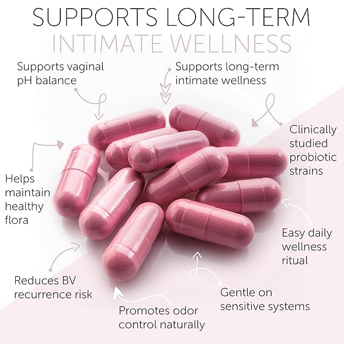 Bacterial Vaginosis Treatment | BV Treatment for Women | Natural Homeopathic Supplement for Odor, Itching, Discharge, BV, and Vaginal Microbiota Imbalance | 60 Capsules