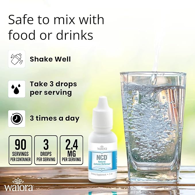 Natural Cellular Defense (NCD) Liquid Supplement, Advanced Mineral & Botanical Formula, Daily Immune & Cellular Wellness, Easy Absorption Drops, pH Balance, Cleansing (One .5 oz Bottle, 90 serv.)