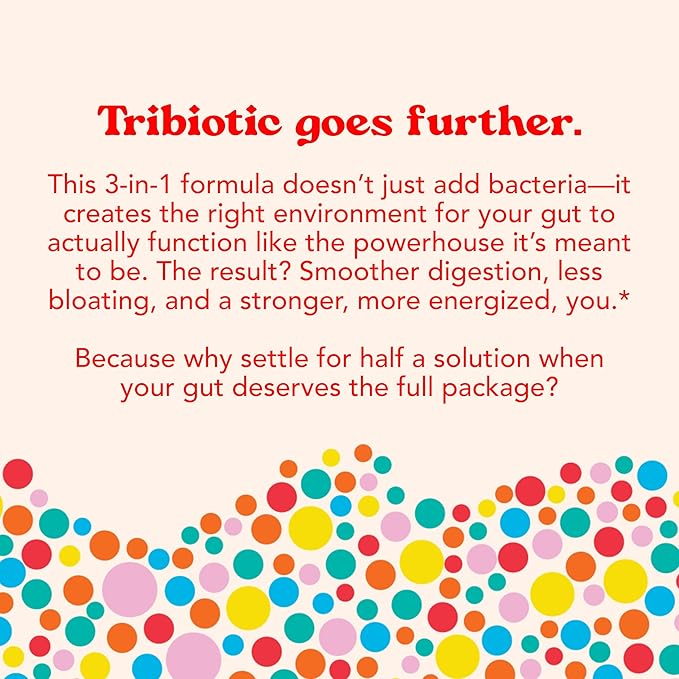Let Loose Daily Tribiotic Pills - Probiotics, Prebiotics, and Postbiotics to Feed Your Microbiome and Support Smooth Daily Digestion, Gut Health, Gut Lining Repair for Women and Men, 30 Capsules
