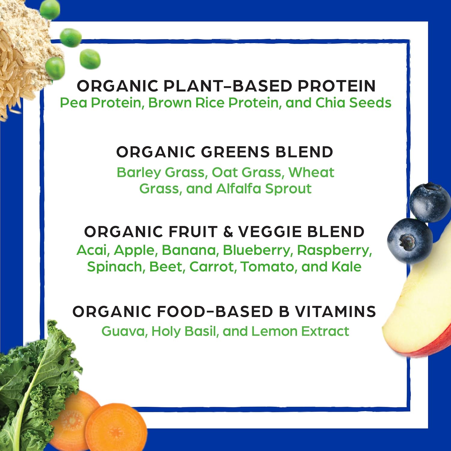 Orgain Organic Vegan Meal Replacement Protein Powder, Vanilla Bean - 20g Plant Based Protein, Gluten Free, Dairy Free, Lactose Free, Soy Free, No Sugar Added, For Smoothies & Shakes - 2.03lb