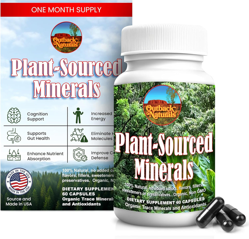 Plant-Sourced Fulvic & Humic Acid Extract Trace Mineral Supplement Blend for Immune Support, Gut Health, Cognitive Support, Vitality, Hydration & General Health - Pure Body Essentials - 60 Capsules
