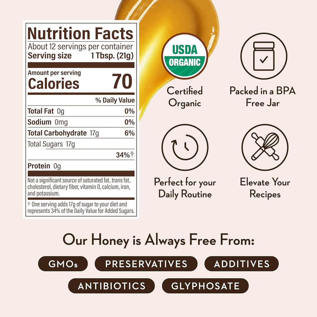 Wedderspoon Raw Premium USDA Certified Organic Manuka Honey, 50+ MGO, 8.8 Oz, Unpasteurized New Zealand Honey, From Our Hives to Your Home