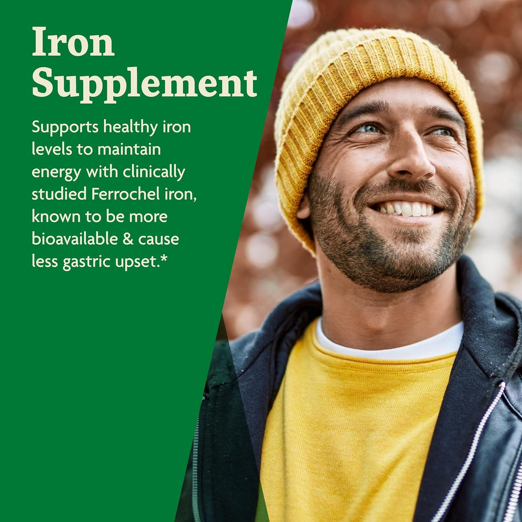 Floradix Iron + Herbs - Iron Supplement for Healthy Energy Support* - Vegan, Non-GMO, Gluten-Free, Soy-Free - 120 Liquid Phyto-Caps