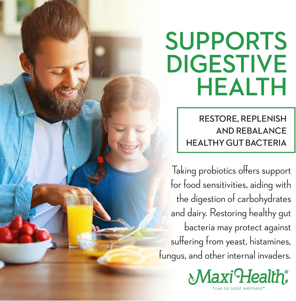 Maxi Health Active Pro-10 Kids Probiotic Chewables – 15 Strains for Digestive & Immune Health –10 Billion probiotic Blend- Dairy-Free, Kosher – Supports Gut Health, Vegetarian – 60 ct (Shelf Stable)