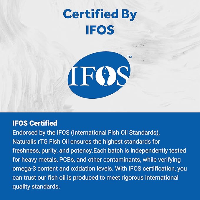 Naturalis Ultimate rTG Omega 3 Fish Oil 1800mg from Wild New Zealand Tuna | IFOS Certified & Sustainably Sourced | Full Spectrum Omega3s EPA, DHA & DPA | 90 Softgels