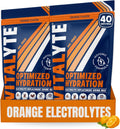 Vitalyte Electrolyte Powder Drink Mix, Isotonic Electrolyte Hydration Mix, Gluten Free Post Workout Powder Mix, Pack of 2, 35 oz. Each, Orange Flavor