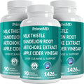 32-in-1 Liver Support with Milk Thistle Supplement – Liver Detox with Silymarin, Artichoke Extract & Beetroot Powder – Comprehensive Wellness Formula for Liver Cleanse – 1426mg (90 count) (Pack of 3)