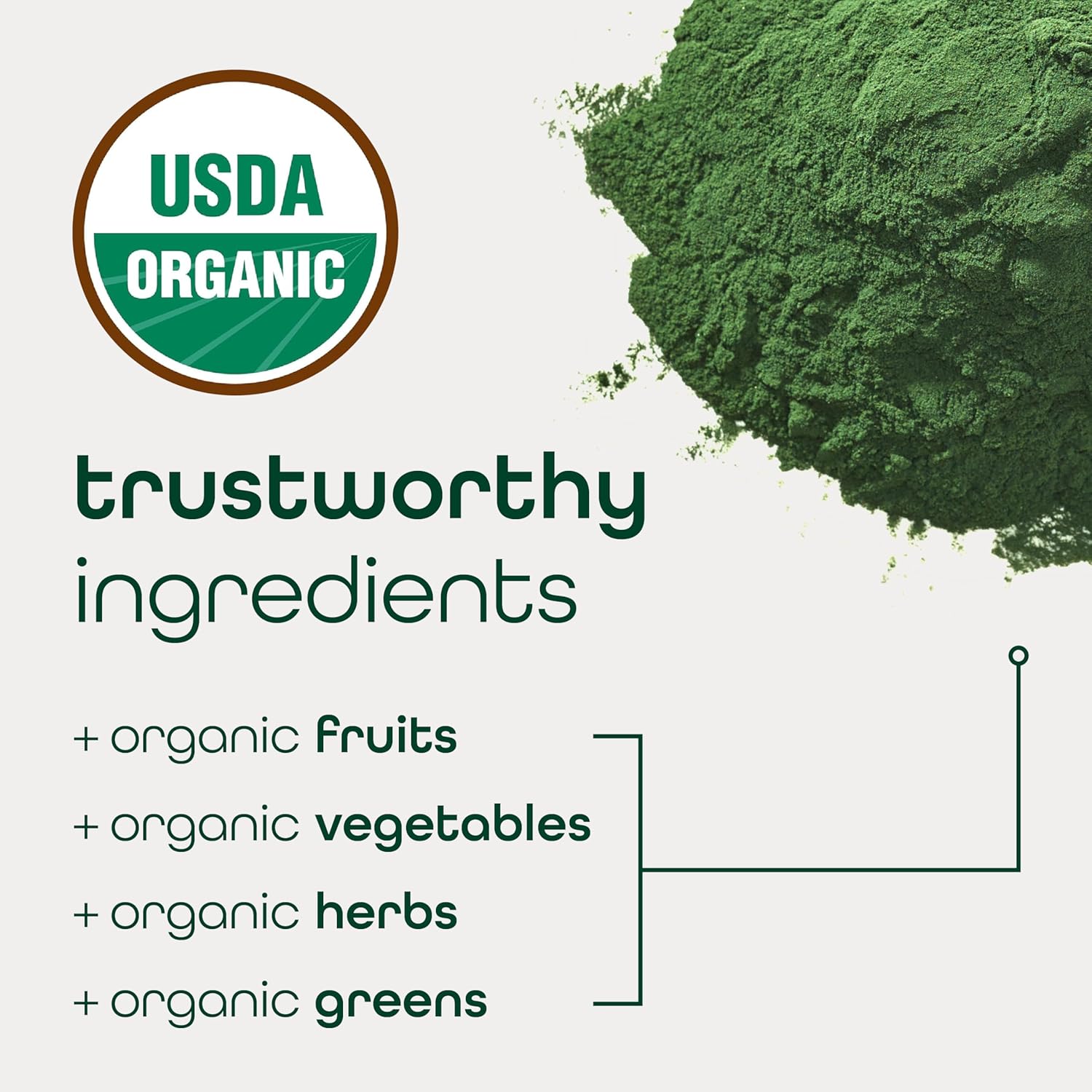 Zena Nutrition Organic Super Greens Powder, 70+ Superfoods, 0 Sugar, 3g Fiber, Spirulina, Chlorella, Mushrooms, Prebiotics/Probiotics, Digestive Enzymes, Gut Health, Mixed Berry, 30 Drink Mix Packets