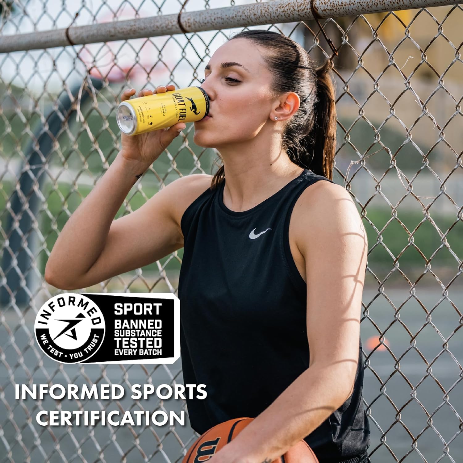 G.O.A.T. Fuel Energy Drink, Co-Founded by Jerry Rice, Natural Caffeine, Electrolytes, BCAAs, Cordyceps Mushrooms & Antioxidants, Light Carbonation Pre Workout, 12 Pack, 12 FL Oz, Peach Pineapple