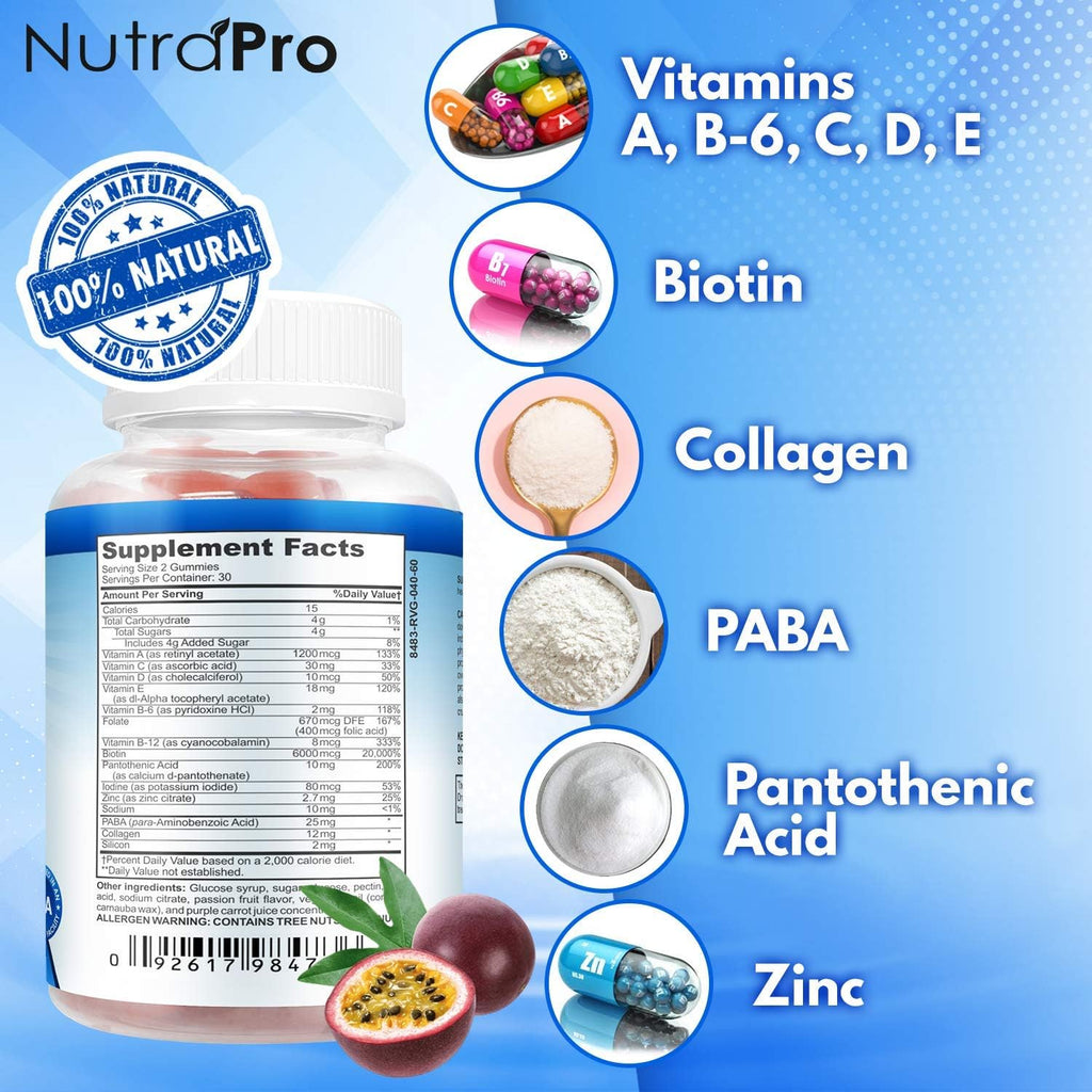 Nail Growth Vitamins for Stronger Nail - No More Chipped Nails.Nail Strengthener And Growth Supplement Gummies – Grow Strong Long Nails With Biotin And Collagen Gummies.