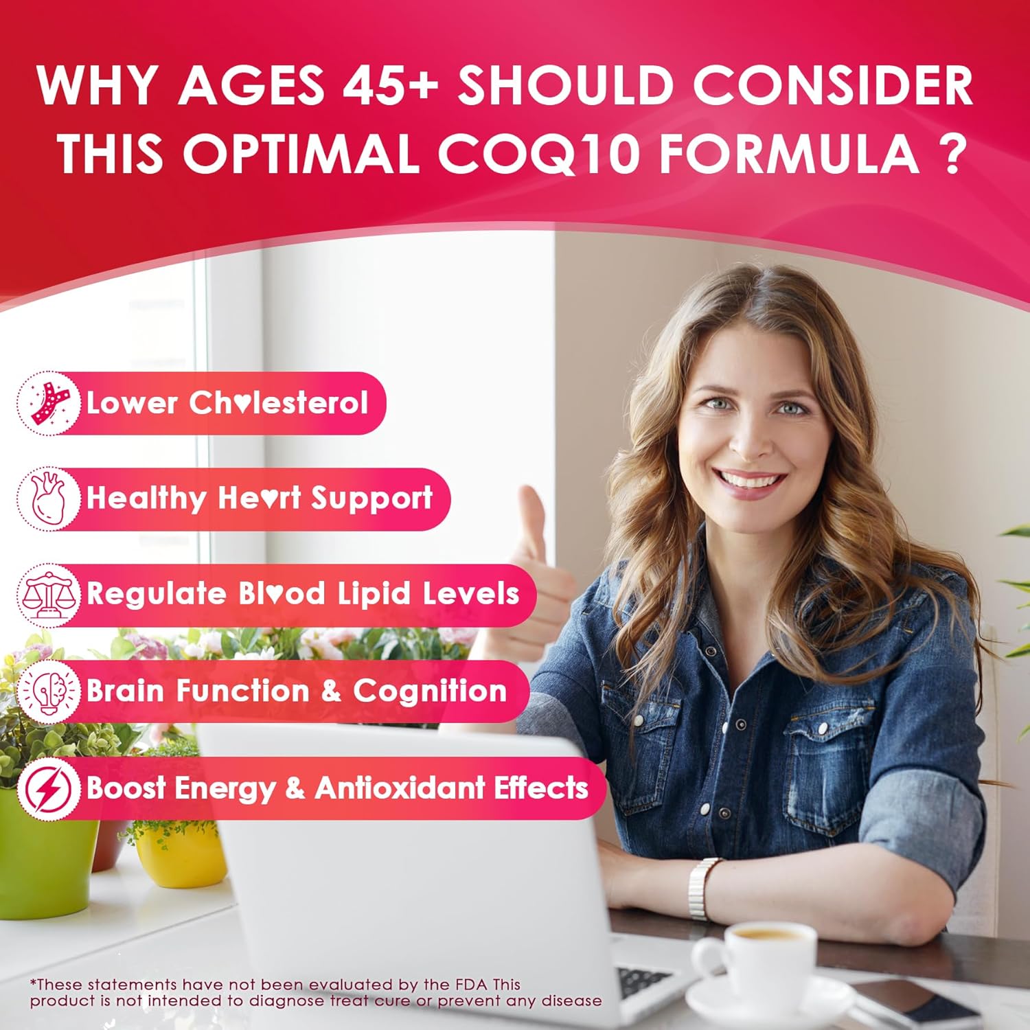 CoQ10 Gummies for Adults - Sugar Free CoQ10 100mg/200mg w/ Magnesium, Ashwagandha, Methyl Vitamins B9, B12, B6, Black Pepper, High Absorption CoQ10 Supplement - Energy, Antioxidant, Relax & Bone,2Pack