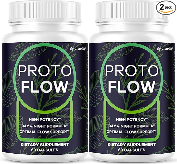 LIVORKA (2 Pack) Proto Flow - Proto Flow Support, ProtoFlow, ProtoFlow Reviews, ProtoFlow Formula, Proto Flow Male Capsules, Proto Flow Supplement for Men, Proto Flow Pills, 120 Capsules for 2 Months