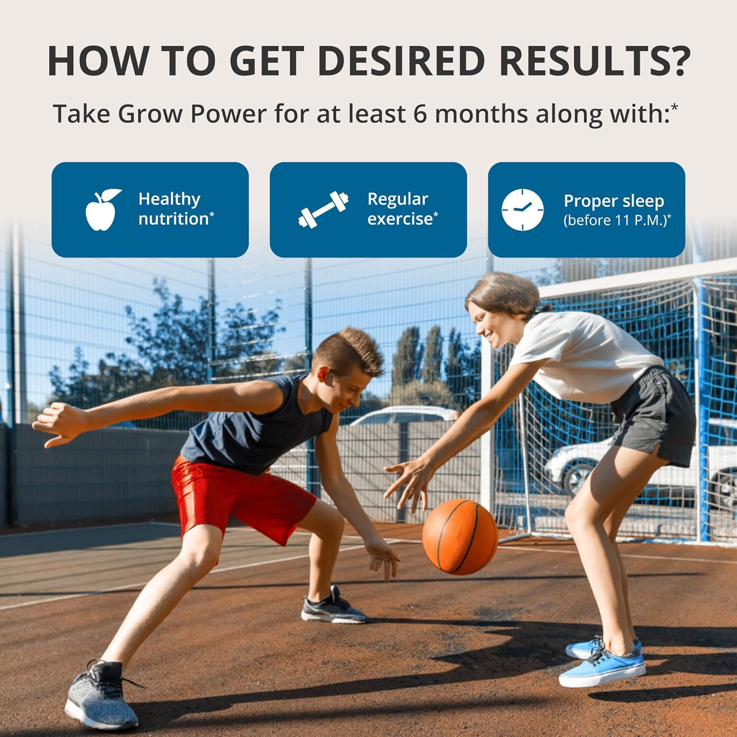 Grow Power by NuBest - Powerful Formula for Strong Bones - Supports Healthy Development, Overall Health - with Calcium, Phosphorus & More - for Children (10+) & Teens - 2 Pack | 2 Months Supply