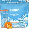Nectar Energy Booster - Organic Caffeine, B12 & Electrolytes - Sugar Free & Zero Calorie – Healthy Coffee, Energy Drink & Soda Alternative – Hydration & Energy Supplement (Orange 30 Powder Packets)