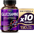 GriMed Glucosamine 12,000mg - X12 Power with MSM, Chondroitin, Collagen, Turmeric for Joint Wellness, Strong Bones, Cartilage Support
