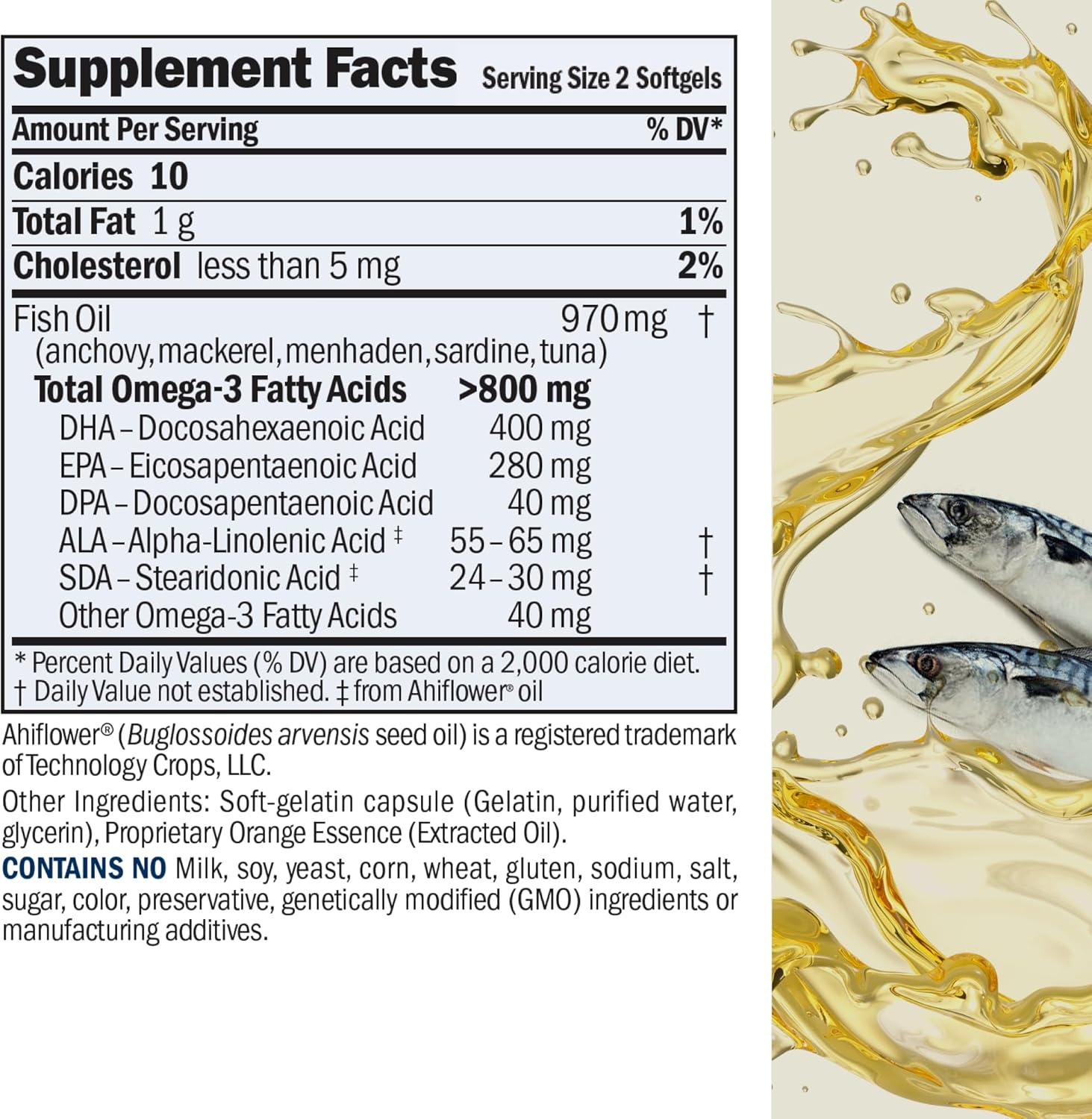 ANDREW LESSMAN Essential Omega-3 Orange - 180 Softgels - Ultra-Pure, High Potency Omega-3 Oils. High DHA, No Stomach Upset, No Contaminants, No Mercury. Small Easy to Swallow Softgels