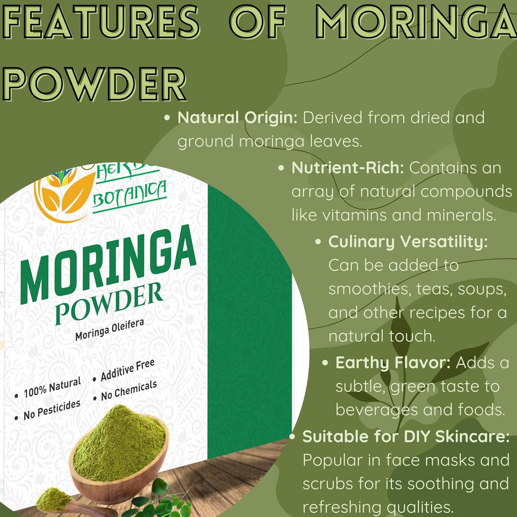 Moringa Leaf Powder Leaves oleifera Pure Premium Indian Powder Natural Fresh Morning Drink Vitamins and Immune Vitamin Superfoods 5.3oz Pack