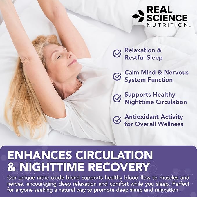 Sleep Miracle, Natural Sleep Support & Relaxation Supplement for Adults with Vitamins C, D, K, B6, B12 & Nitric Oxide Formula, Deep Rest, Stress Relief & Circulation Aid