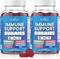 NEW AGE 8 in 1 Immune Support Booster Supplement with Astragalus Root, Vitamin C and Zinc 50mg, Vitamin D 5000 IU, Quercetin & Bromelain (8 in 1 Gummies (Pack of 2))
