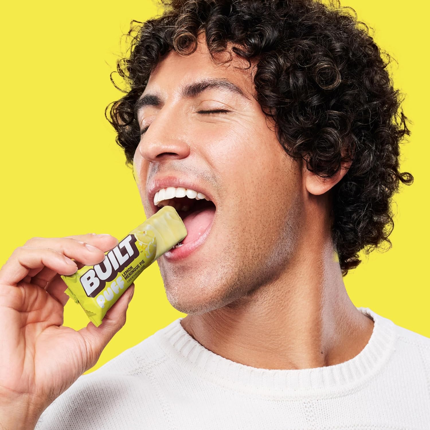 Built Bar Puff Protein Bars, Lemon Meringue Pie, Collagen, On-the-go Snacks, Gluten Free, 12 Pack