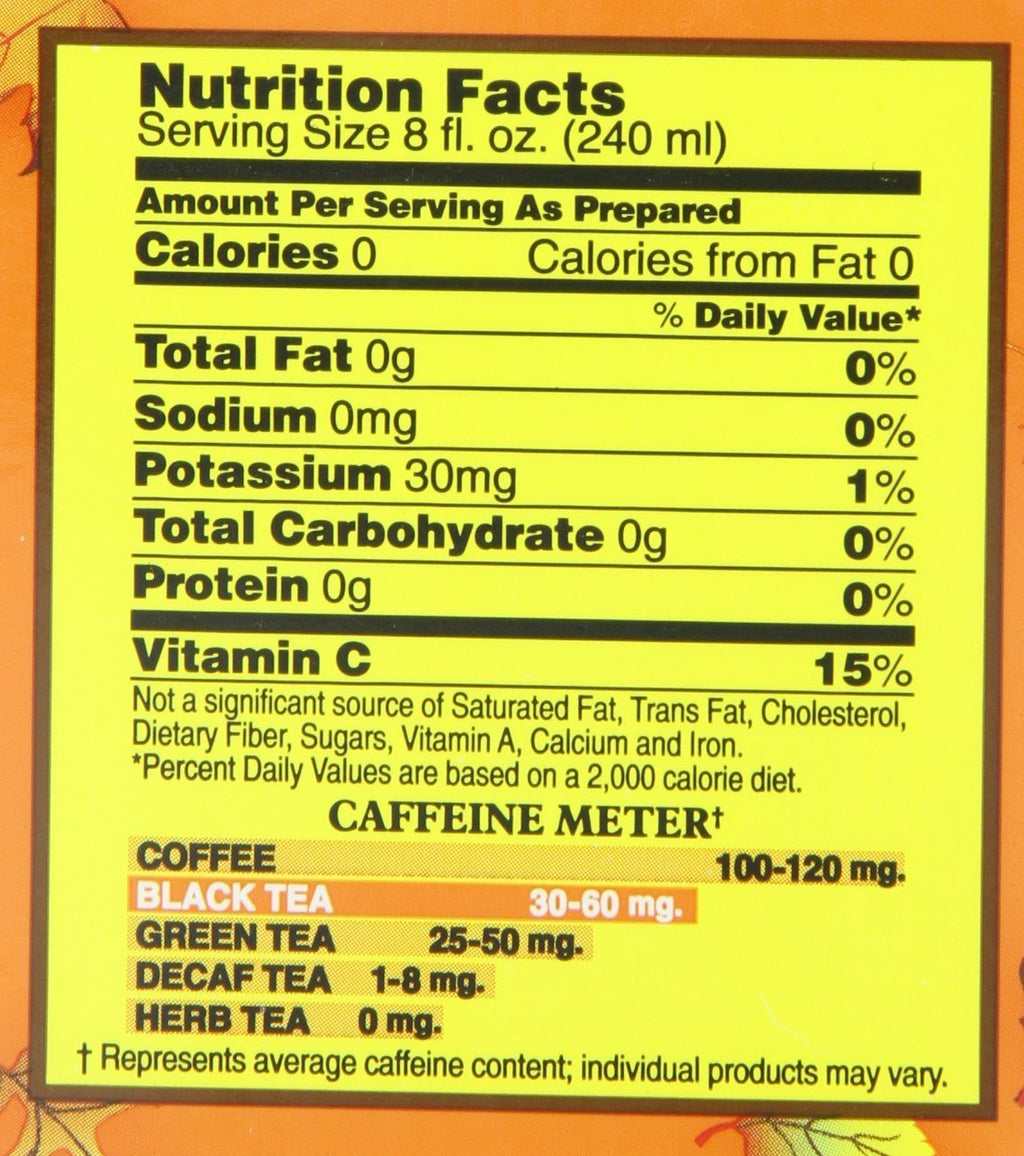 Bigelow Tea Pumpkin Spice Black Tea Bags, 20 Count