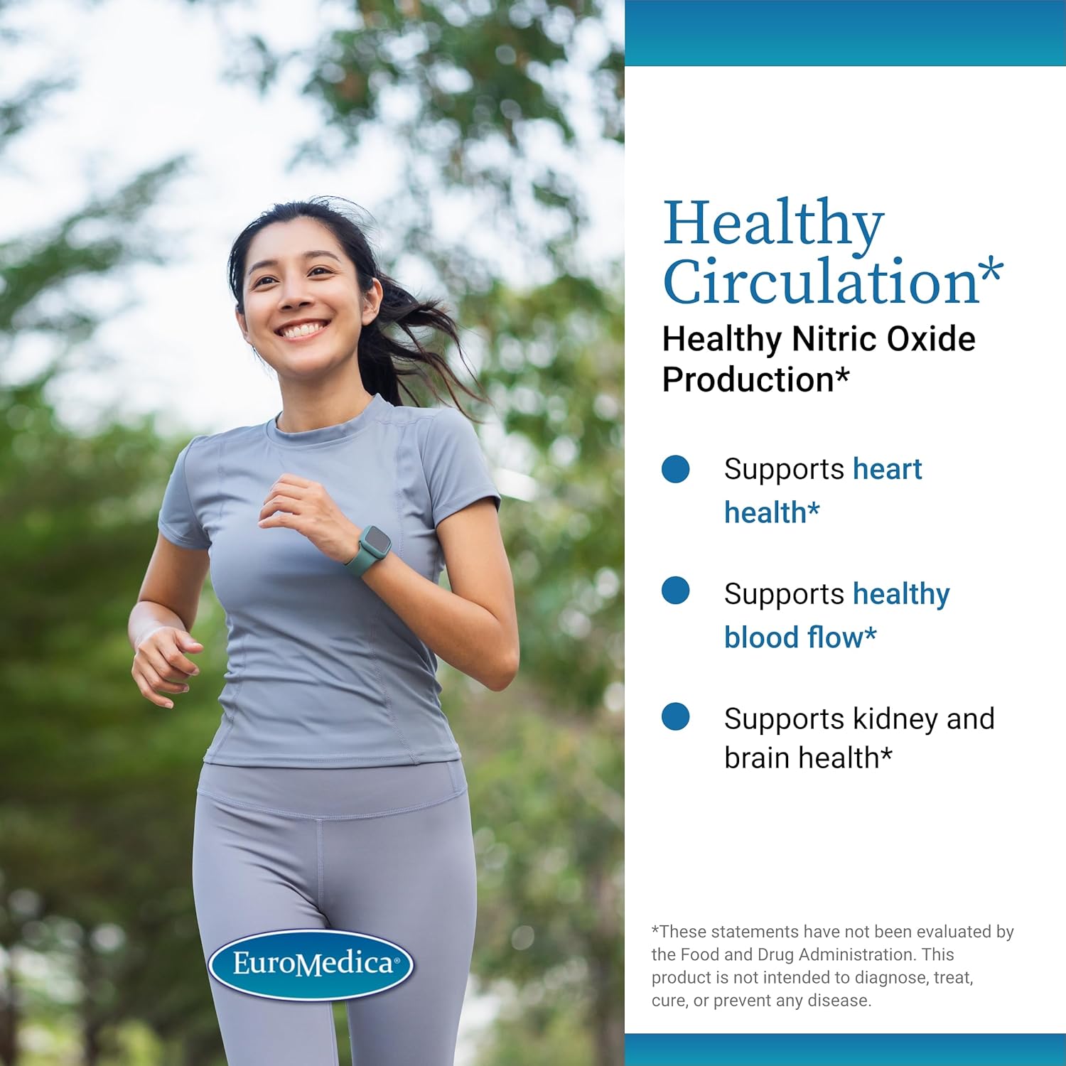 EuroMedica Healthy Circulation - Dietary Supplement for Healthy Circulation Support - Healthy Blood Flow & Heart Function Aid - Non-GMO & Vegan Capsules - 30 Capsules (30 Servings)
