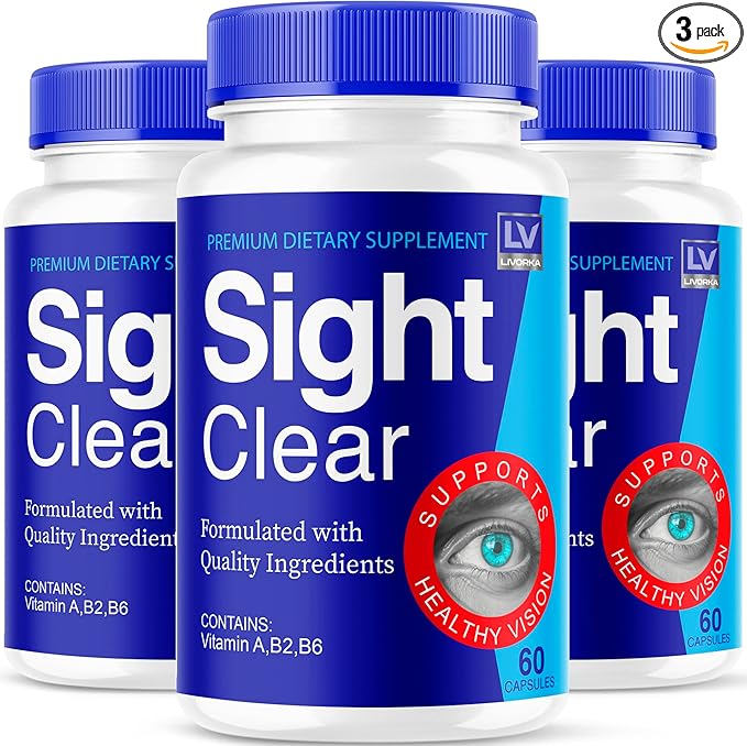 LIVORKA Sight Clear 20/20 Vision Support Supplement For Eyes - 3 Month Supply - Pack Of 3