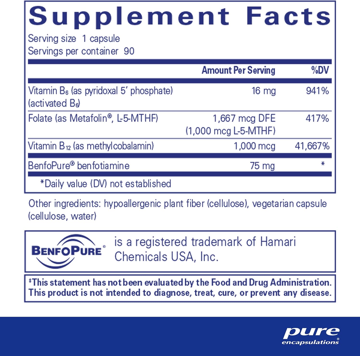 Pure Encapsulations MethylAssist 90's - B Vitamin Complex - Methylation Support* - Heart Health & Brain Health - Non-GMO & Gluten Free - 90 Capsules